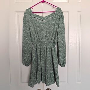 Green Floral Dress Size XL